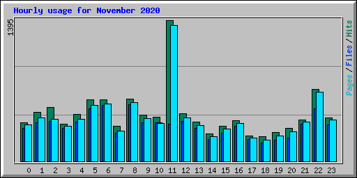 Hourly usage for November 2020