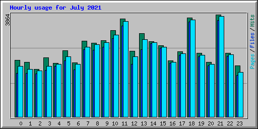 Hourly usage for July 2021